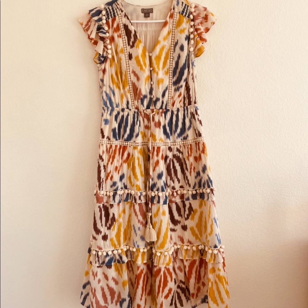 J. Crew Point Sur flutter-sleeve midi dress